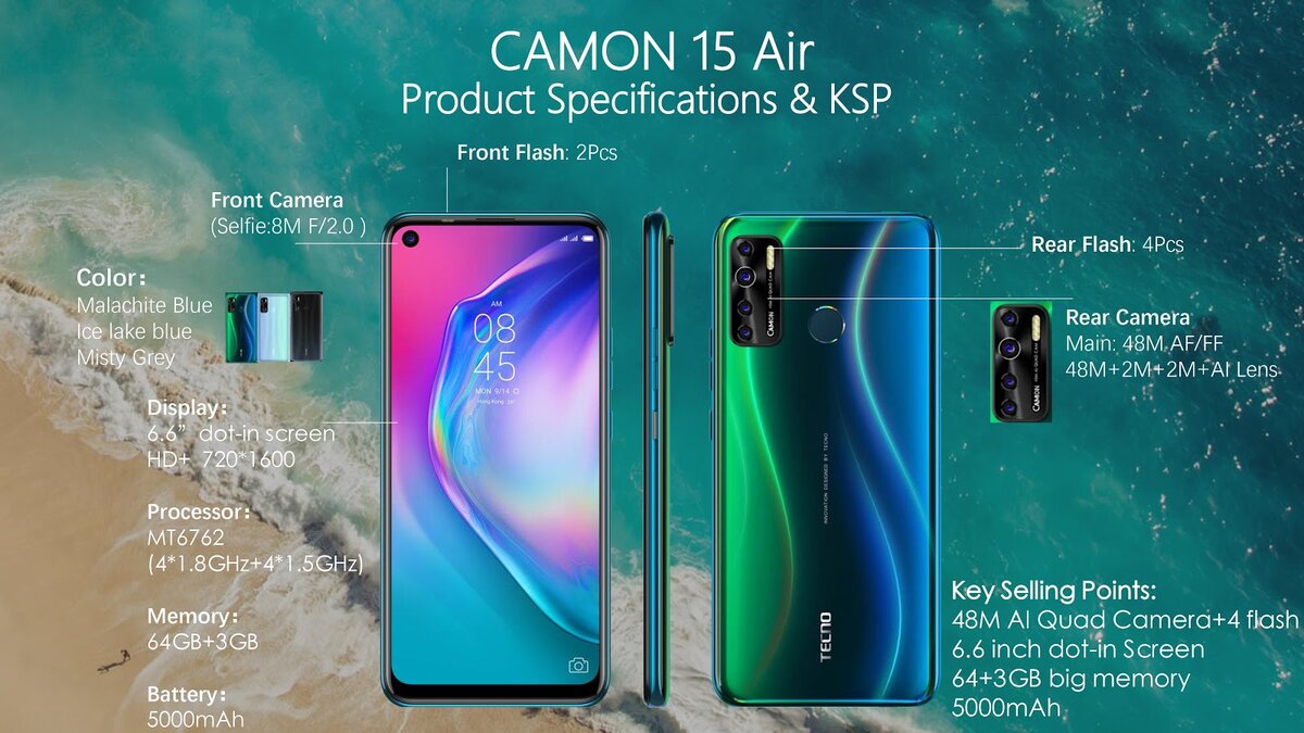 Смартфон Tecno Camon 15 Air 64 ГБ