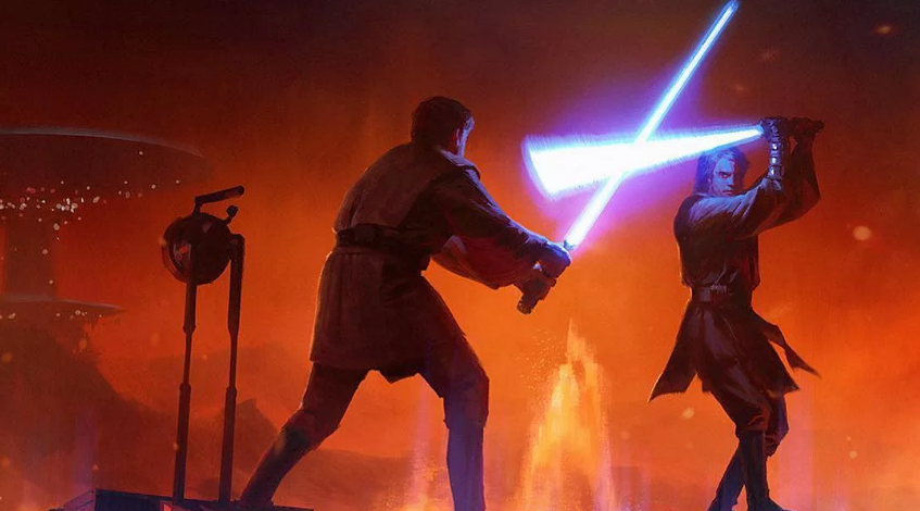звёздные войны битва энакина и оби вана. миллс лейн celebrity deathmatch. звездный поединок. дарт мол и оби ван кеноби. звездные войны дуэль на мустафаре.
