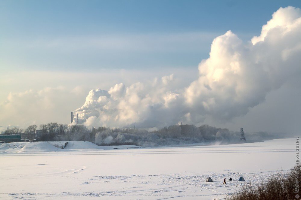 1. Томь, дым, пар, пингвины © NickFW.ru - 18.01.2018г.