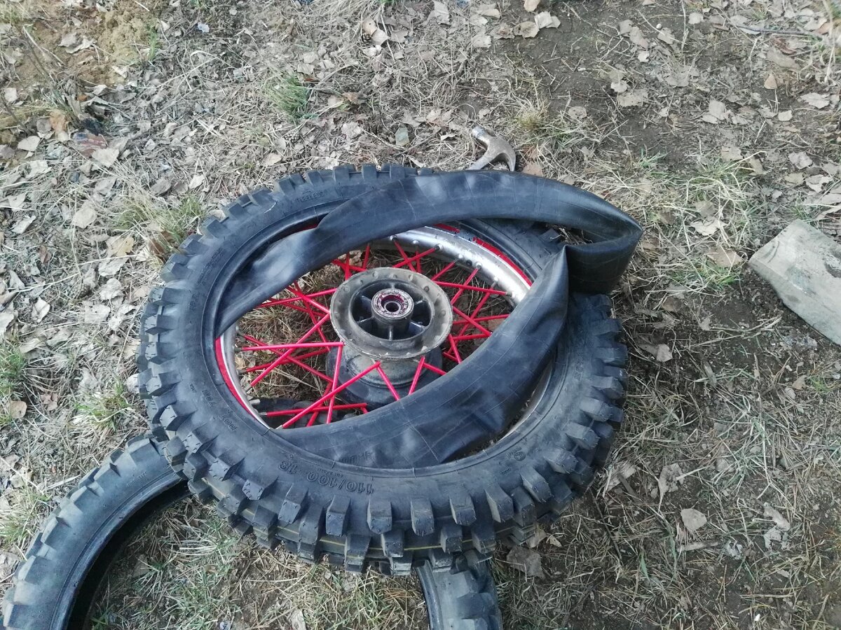 переобувка заднего колеса