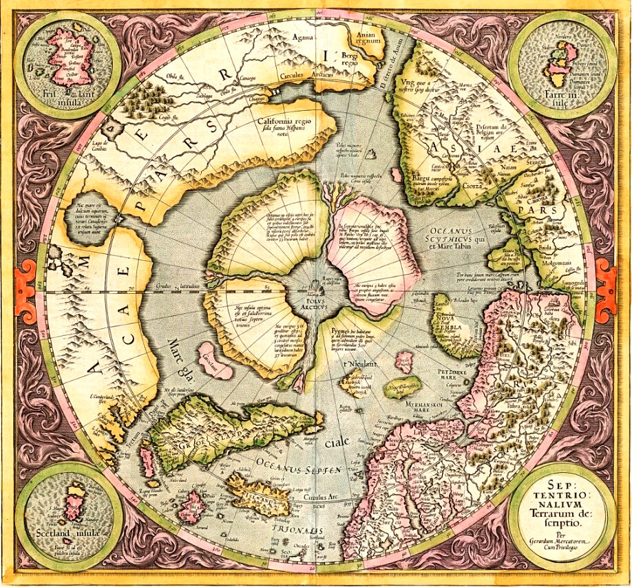 Карта меркатора 1595