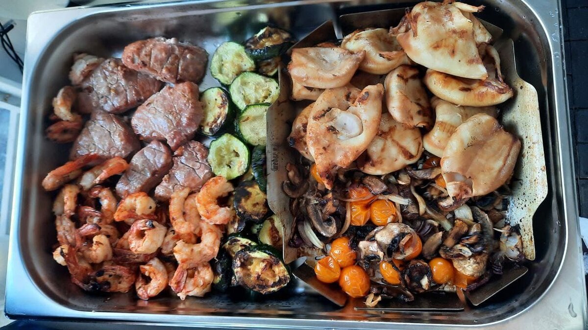 Альтернатива суши - морепродукты на гриле иди в духовке