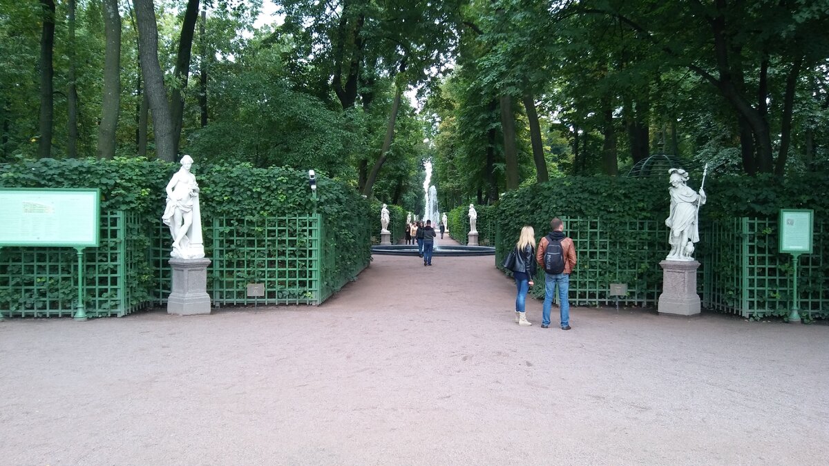 аллея от входа с дворцовой набережной