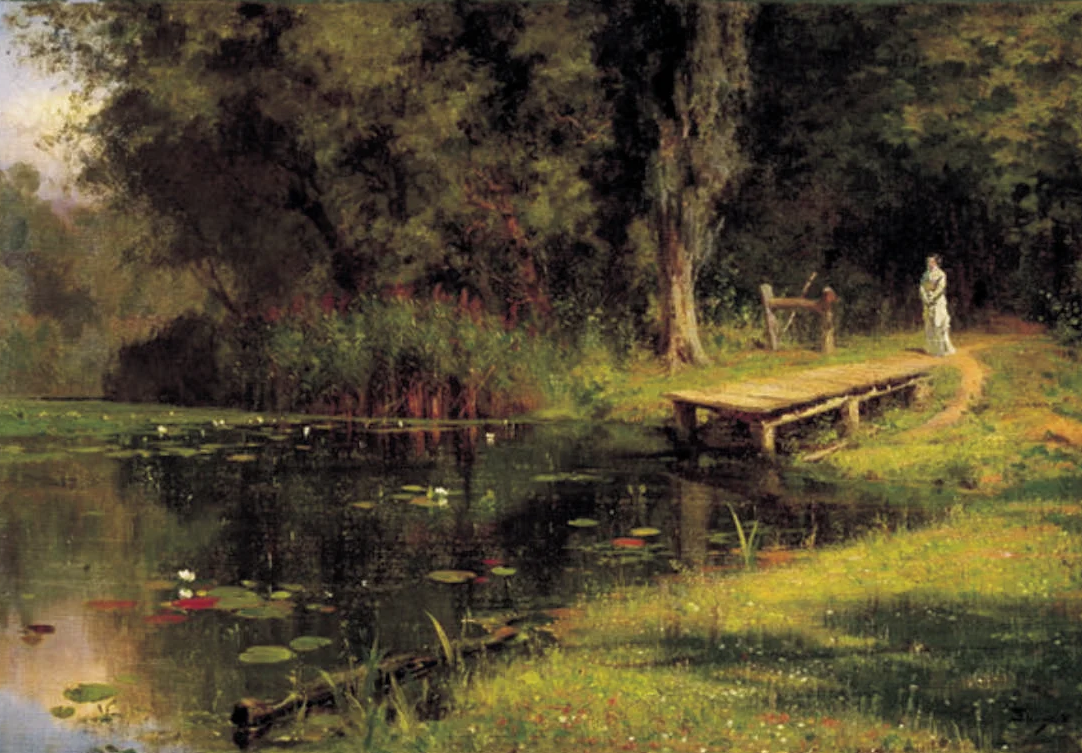 Василий Поленов «Заросший пруд», 1880 год 