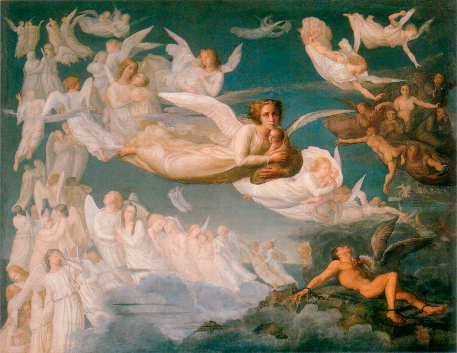 Многие искусства. Луи Жанмо (Louis Janmot, 1814 - 1892). Художник Луи Жанмо. Анн-Франсуа-Луи Жанмо. Anne Francois Louis Janmot картины.