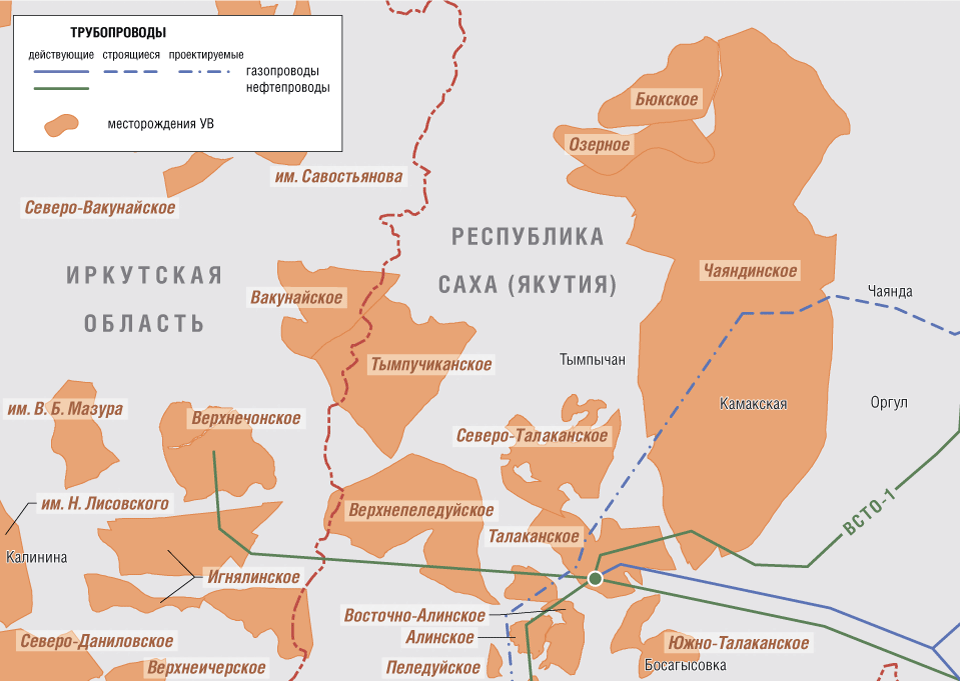 Иркутская месторождение карта