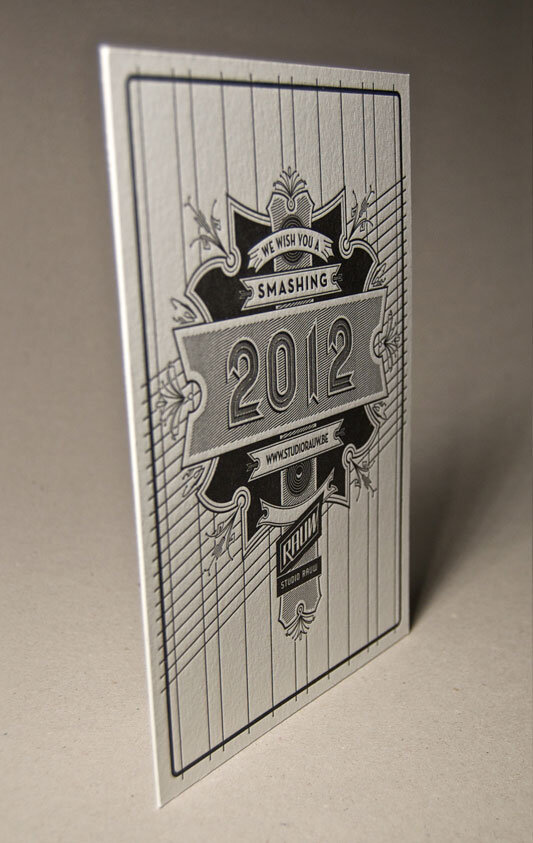 Дизайн новогодней открытки дизайнерской группы в лицах Мартина Брэкмана и Матиаса Бергманса