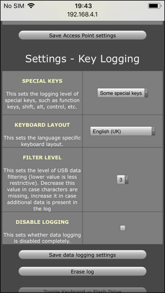 Logging disabled. Logging disabled