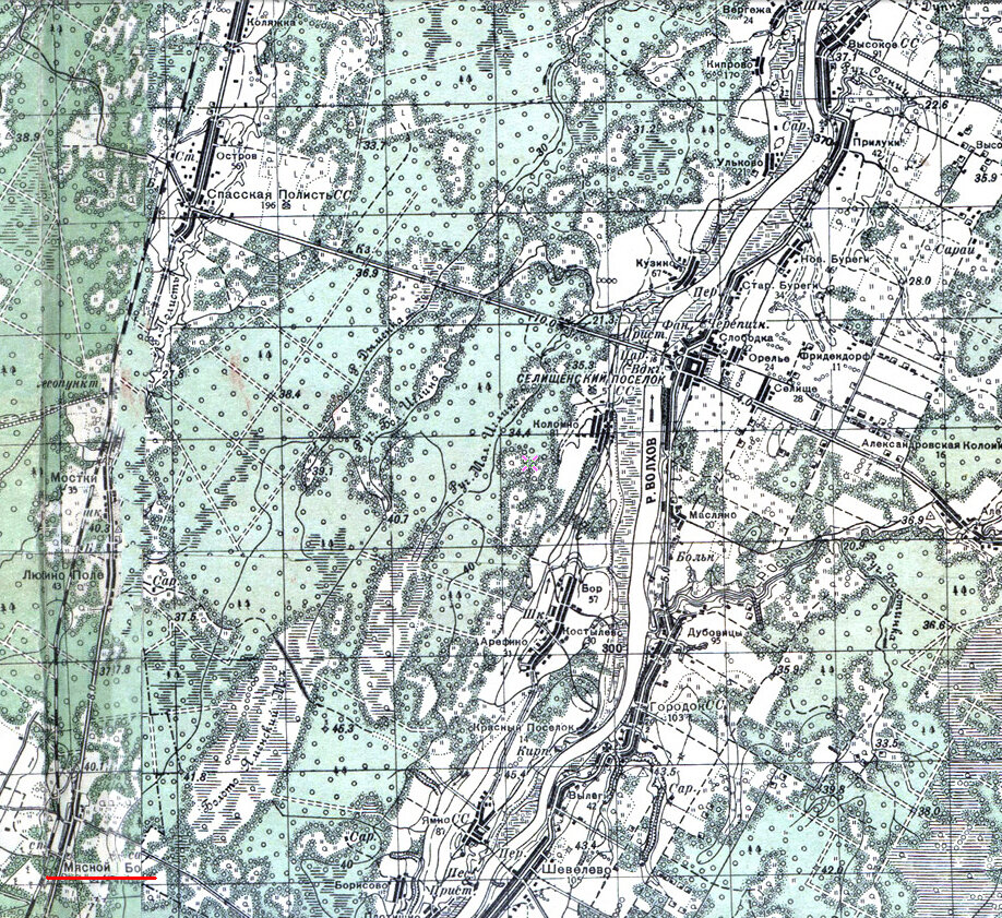 Карта местности от 1941 года для наглядности (можно увеличить)