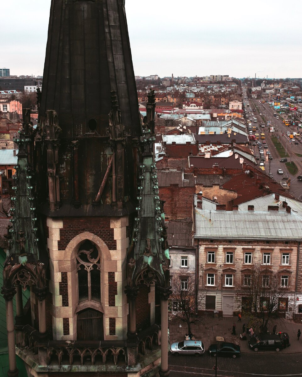 Вид из костёла Эльжибет