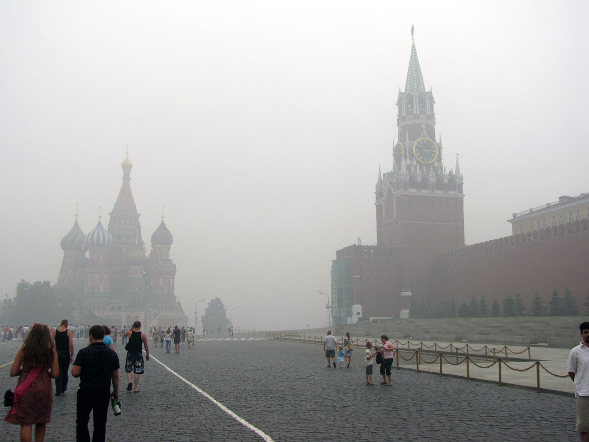 Москва в августе