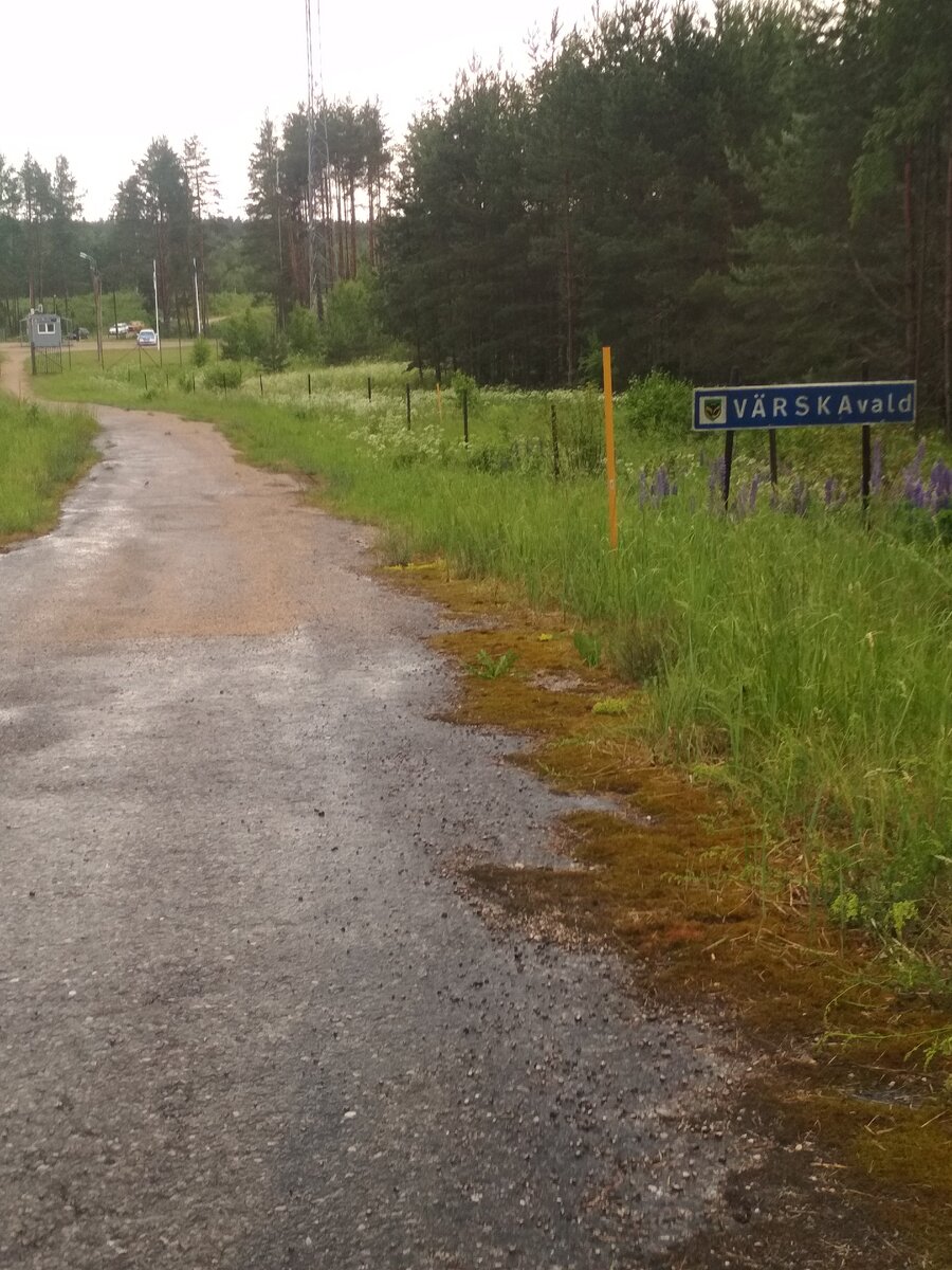 Дорожка в нейтральной зоне. Впереди вход в Эстонию