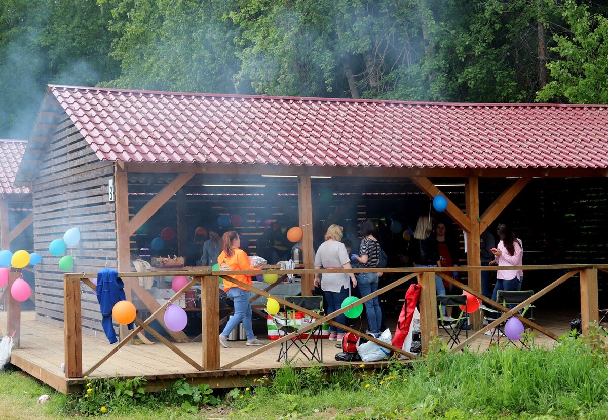 Парк елочки беседки фото