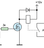 схема подключение реле к МК