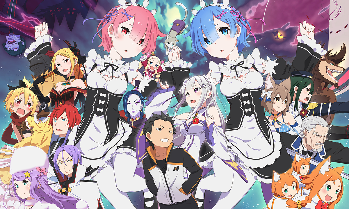 1. Re:Zero. Жизнь с нуля в альтернативном мире Описание: На обратном пути из магазина Субару Нацуки неожиданно призывают в другой мир.