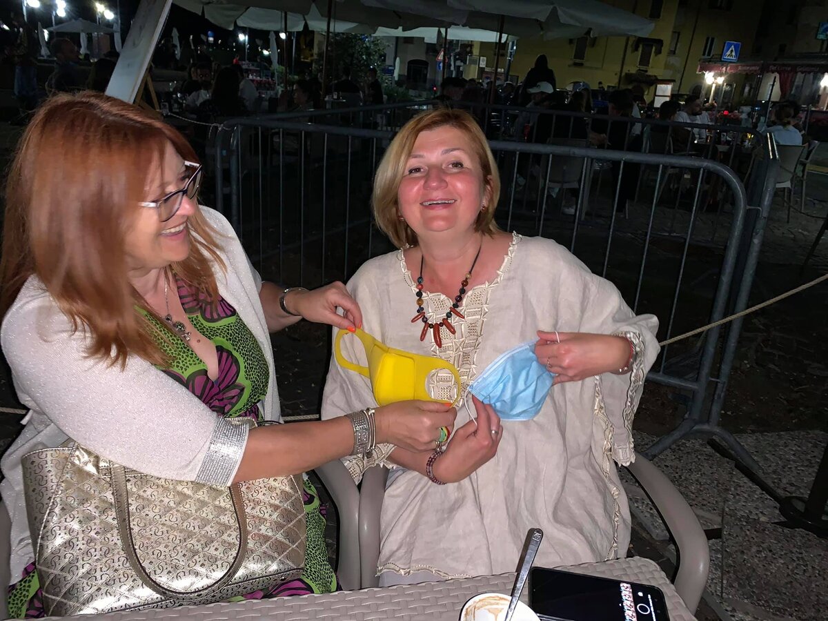 С Леной Лукянцовой в Порто Черезио в ночь с 1 на 2 июня 2020