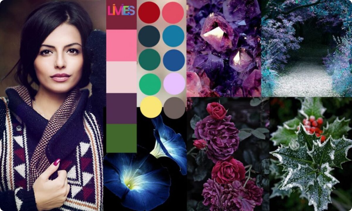 Подходящие оттенки цветов для темного холодного колорита