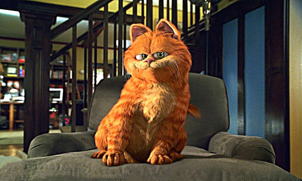 кадр из фильма "Гарфилд", фото с сайта https://www.kinopoisk.ru/film/8932/stills/