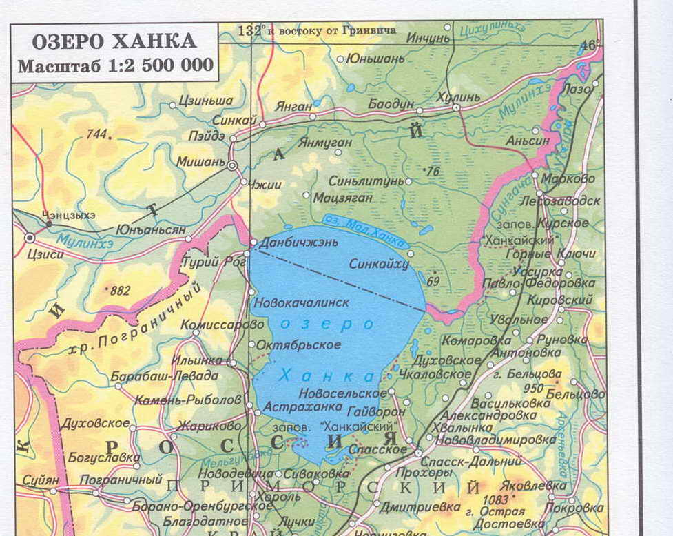 В какой части находится озеро. Озеро ханка Приморский край на карте. Озеро ханка на карте России. Озеро ханка Приморского края Ханкайского района. Озеро ханка на карте России физической.