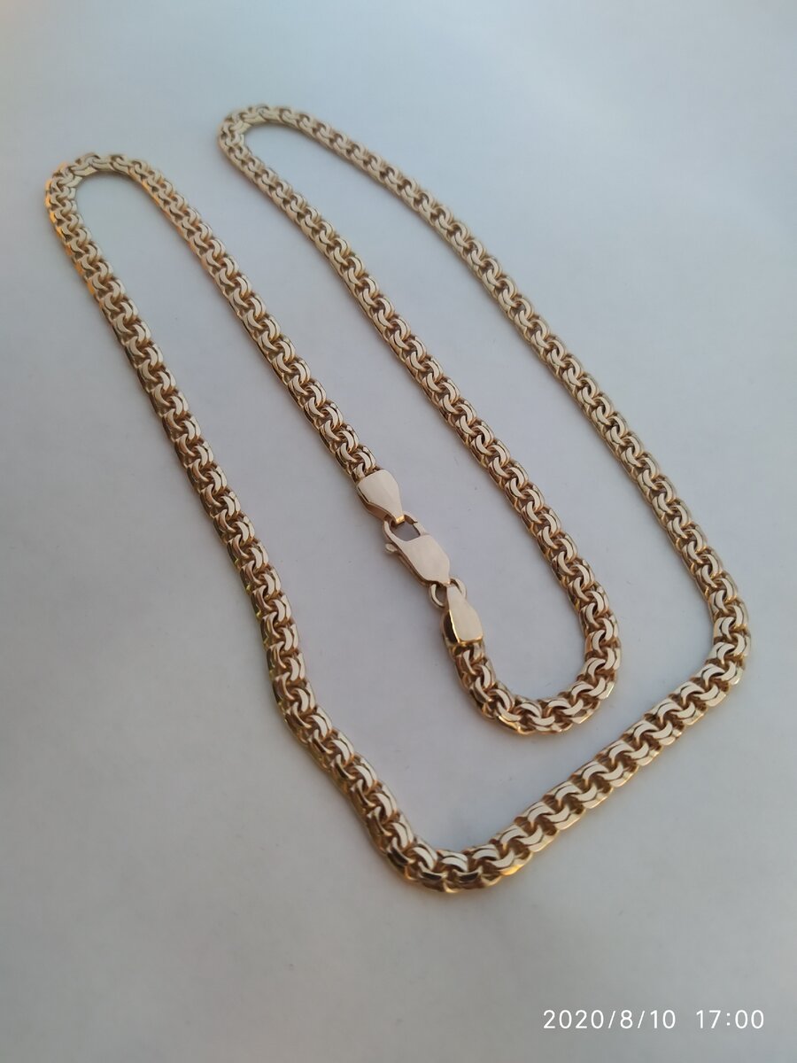 Цепочка плетения Бисмарк. Ручная работа. 