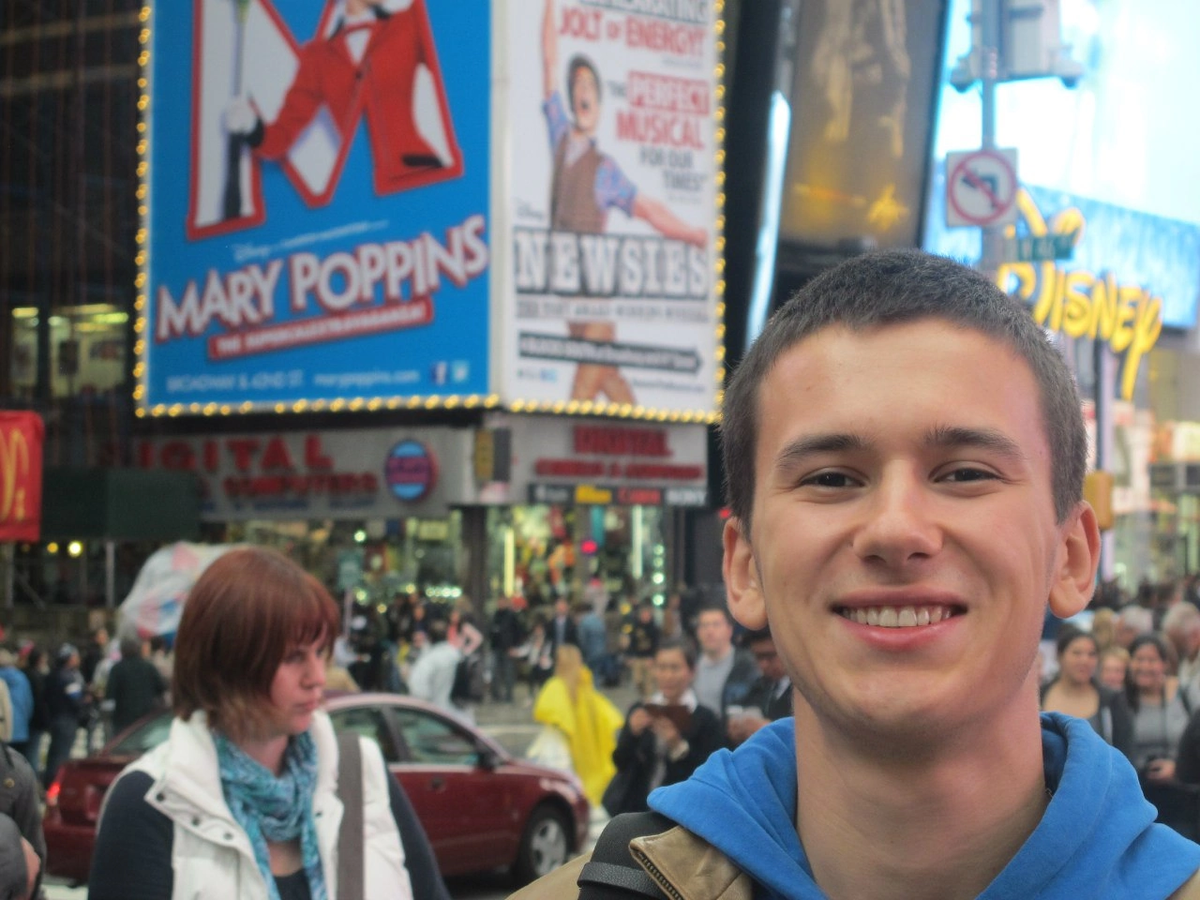 Фото автора в Нью-Йорке