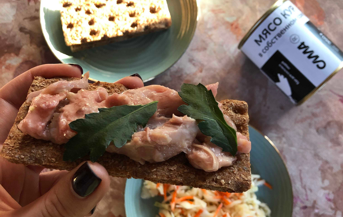 Как быстро приготовить бутерброд с куриной тушёнкой. Вкусный рецепт