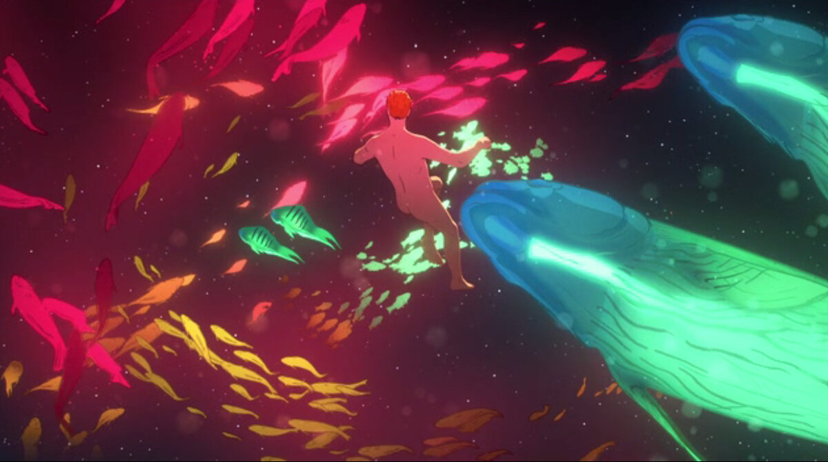 Ихтиандр или Икар? Кадр из сериала "Любовь, смерть и роботы". Серия "Рыбная ночь".