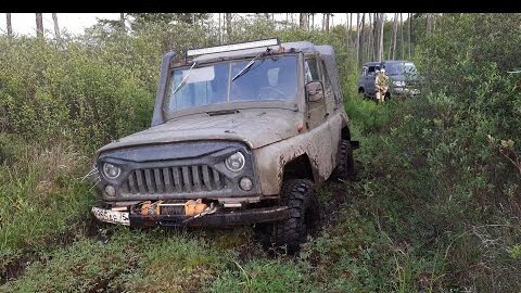 УАЗ 469 и УАЗ Патриот. Прорываемся по болотам в поисках пропавшего эндуриста. OffRoad