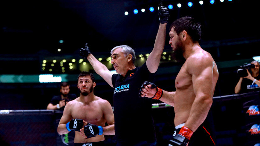     Бойцы Рашид Магомедов и Али Багов  ACA MMA