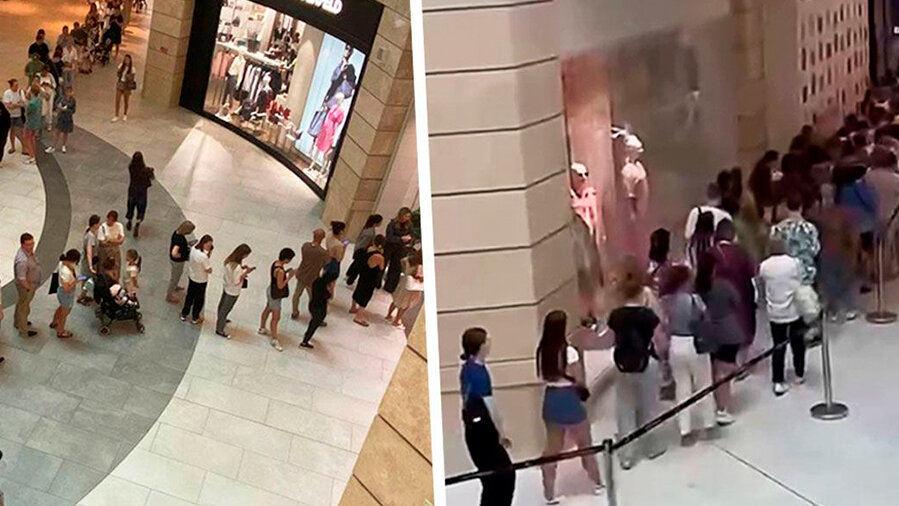 Очереди в московские магазины H&M