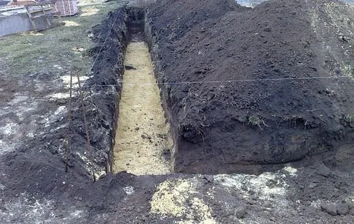 Засыпка дна котлована.