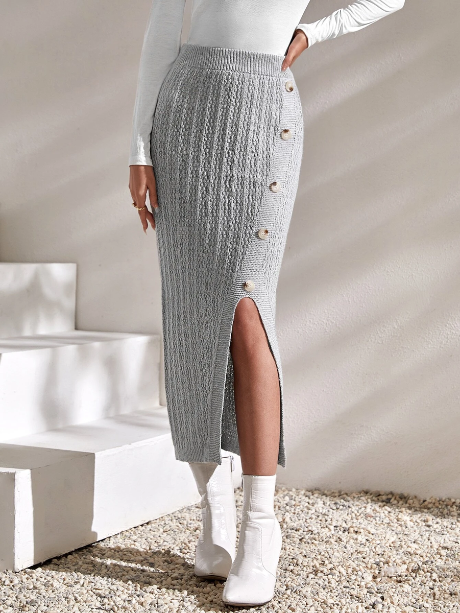 Модные модели вязаных юбок спицами для женщин