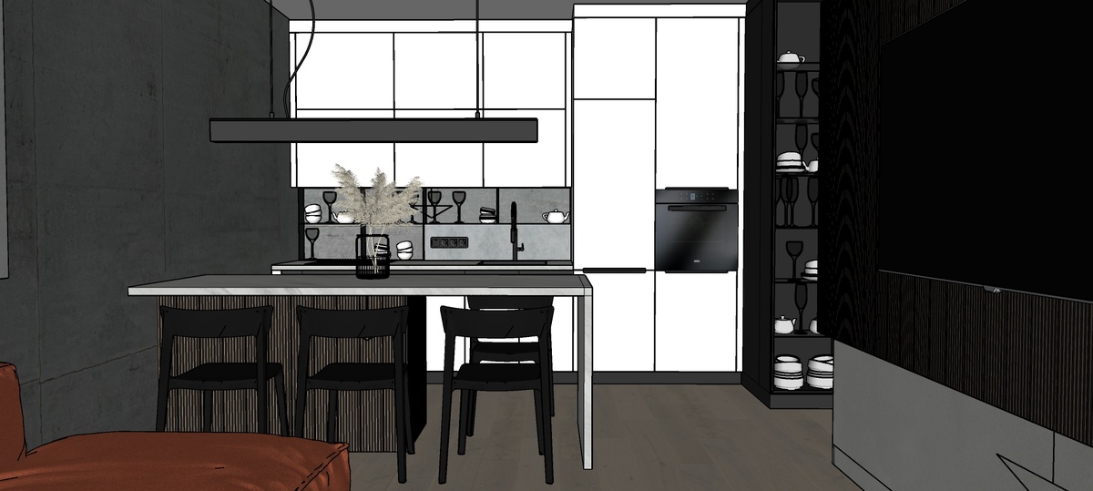 интерьер в который нужно "вписать" робот-пылесос