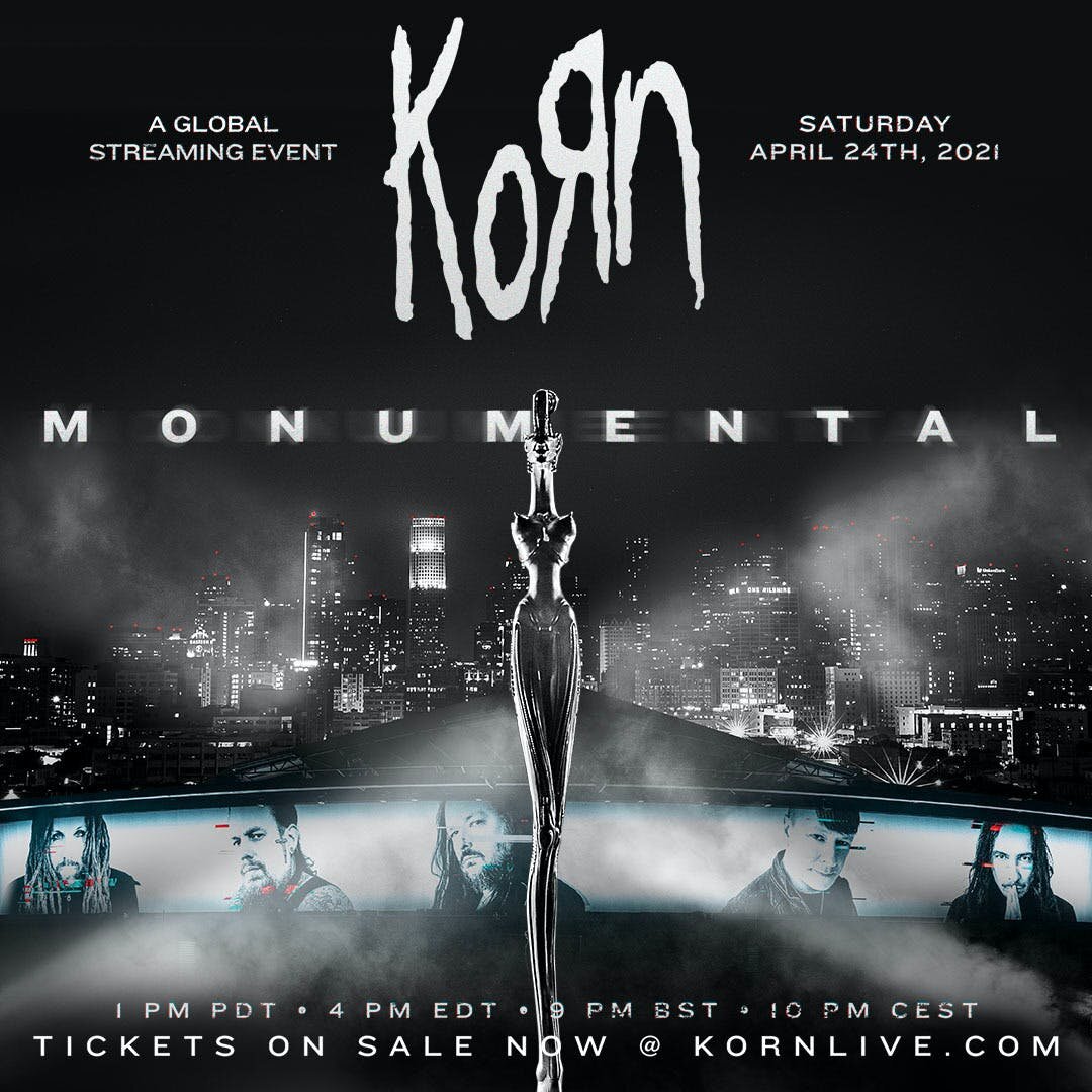 "Korn Monumental" streaming event poster