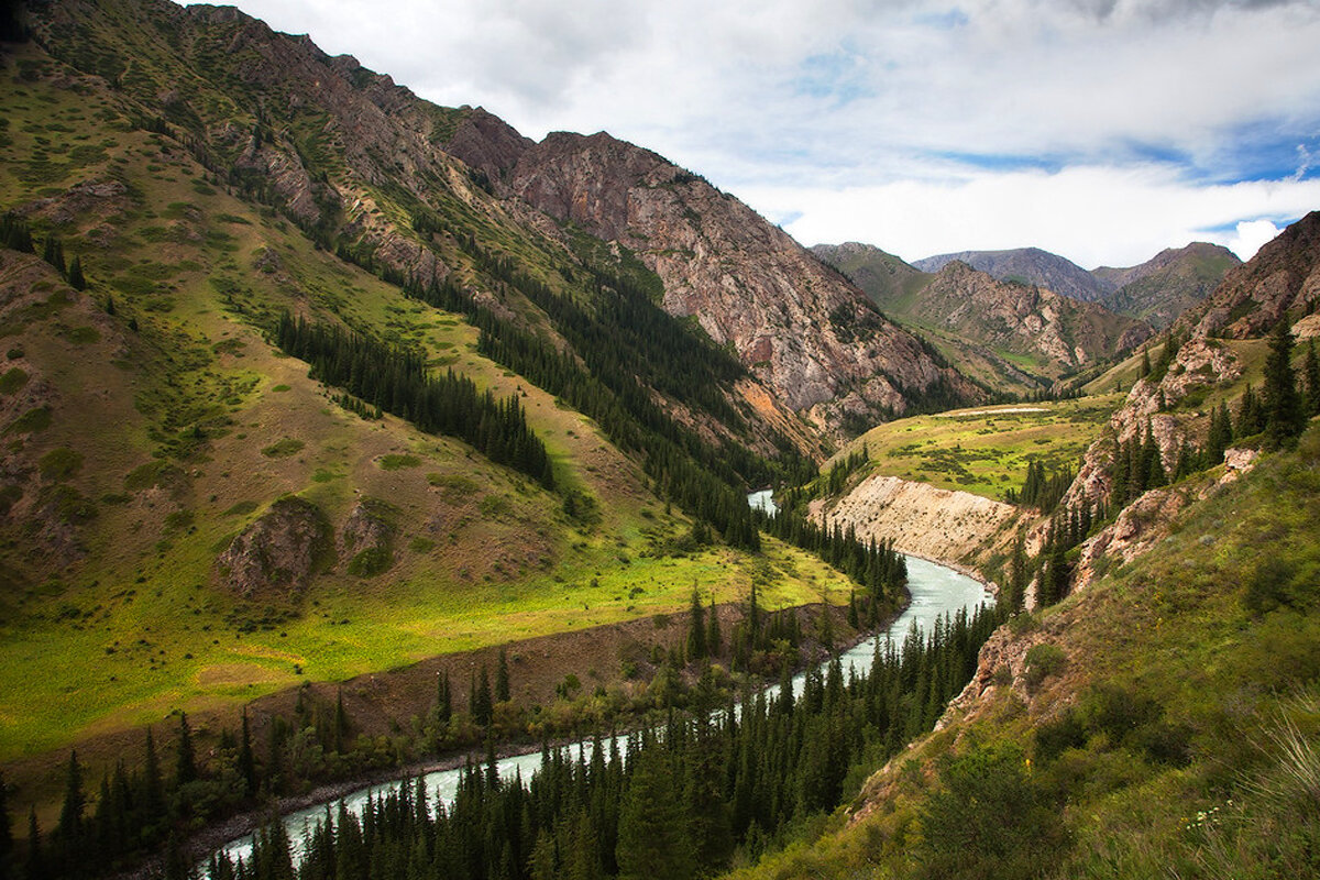 Река Нарын в Киргизии