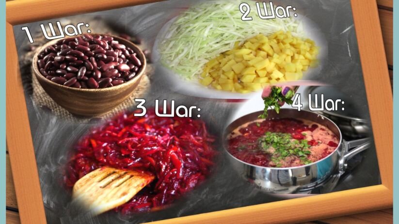 пошаговая инструкция приготовления постного борща