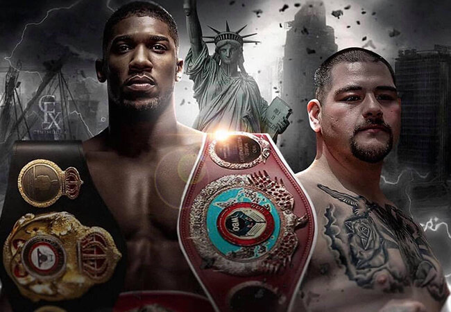 Энтони Джошуа (слева) и Энди Руис младший.