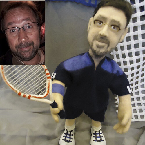 На фото - один из моих многочисленных теннисистов