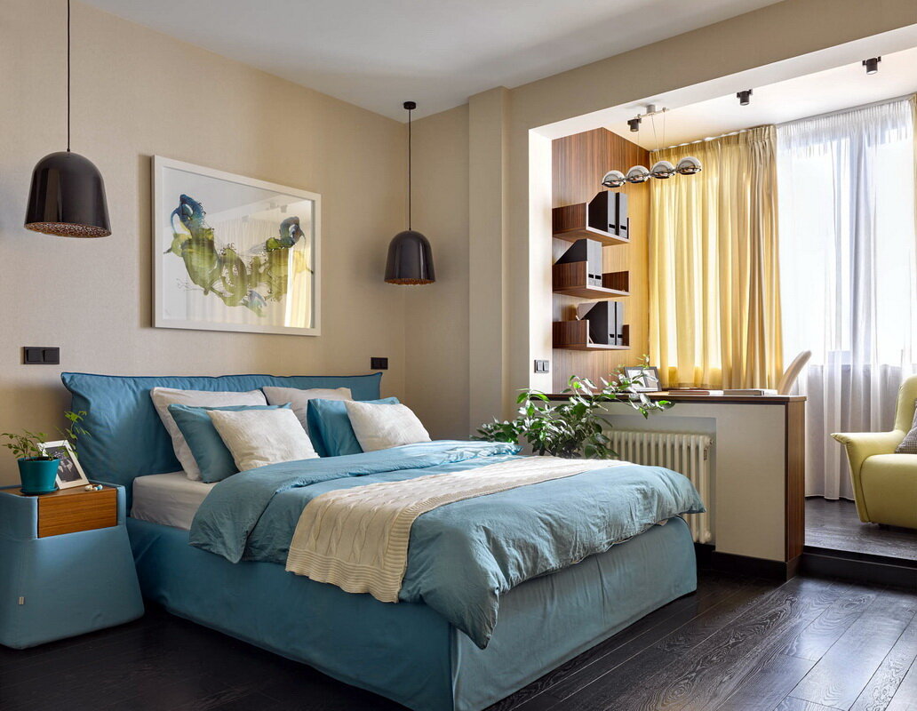 Дизайн маленькой спальни с балконом: совмещать или нет | GD-Home.com