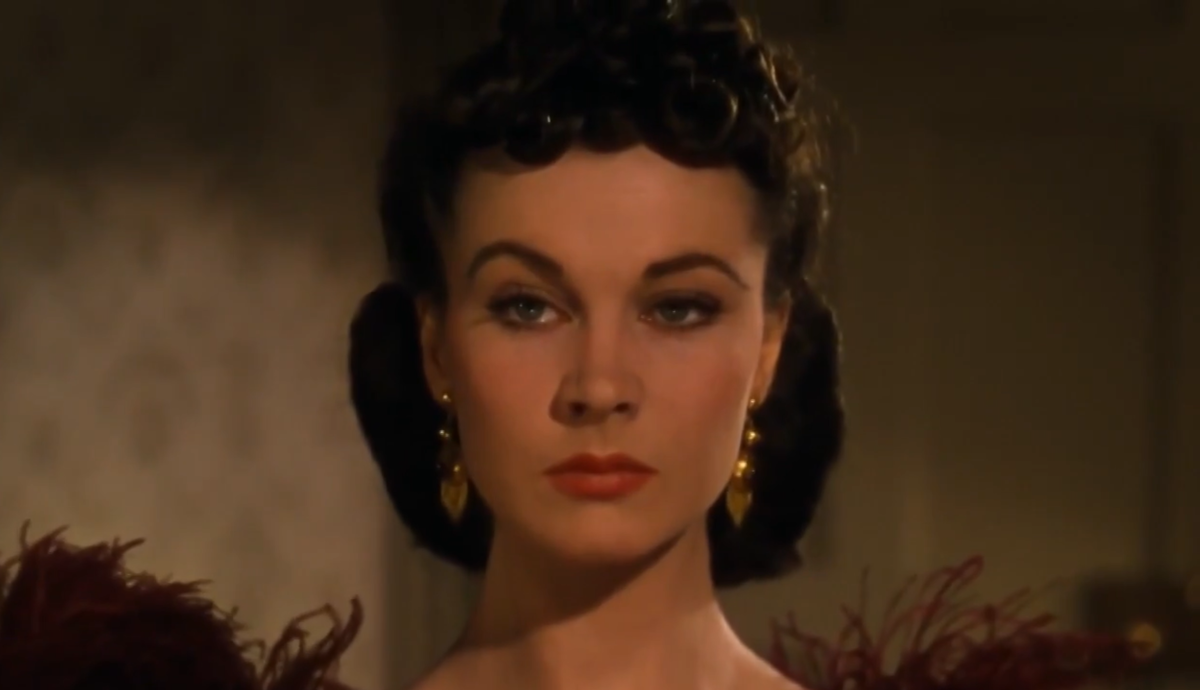 Кадр из фильма "Унесенные ветром", в роли Скарлетт О'Хара - Вивьен Ли, реж. - Виктор Флеминг, 1939 г.
