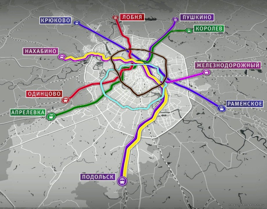 Схема диаметров москвы и подмосковья 2025