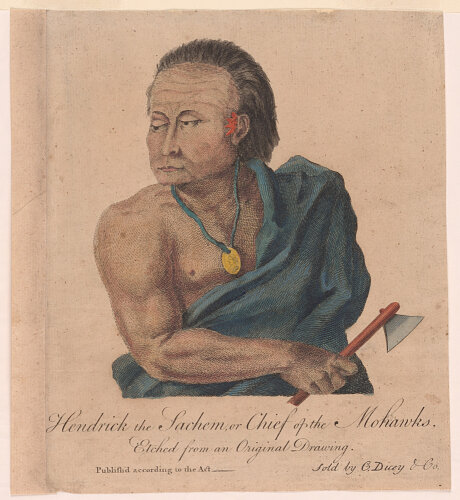 Tee Yee Neen Ho Ga Row - Индейский вождь, около 1740. 