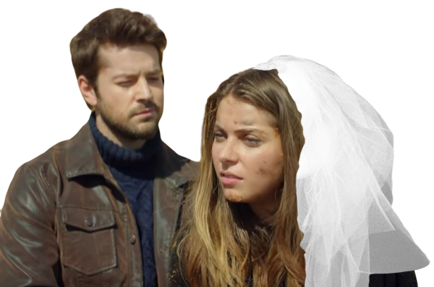 вадьба Харуна и Ярен возле хлева с сериала Ветреный 