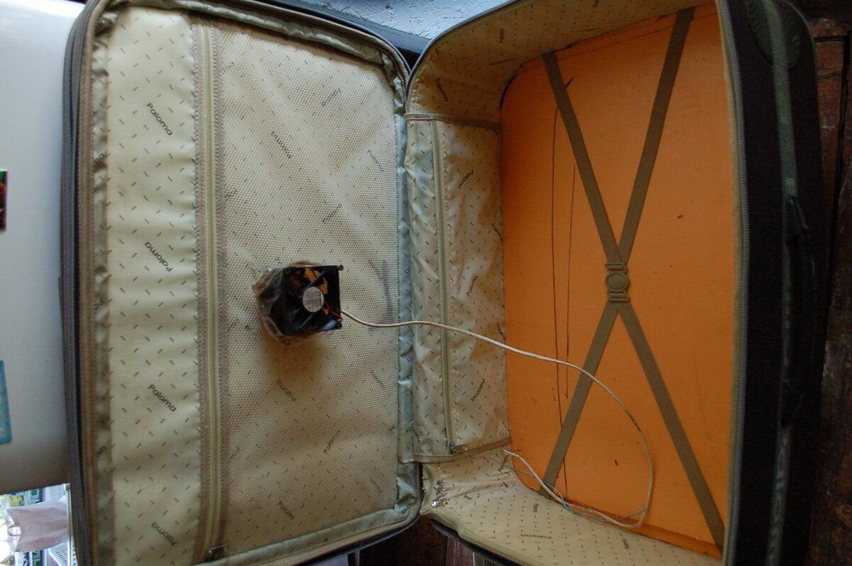 инкубатор из старого чемодана