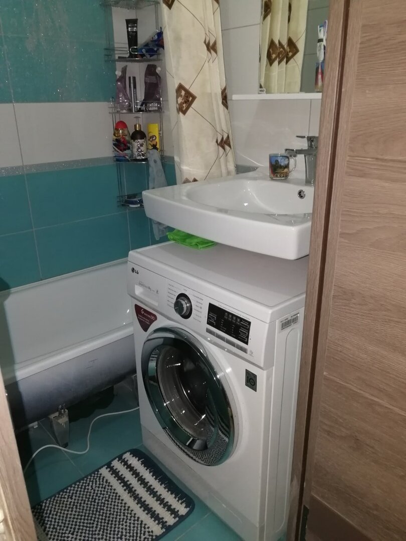 Как установить раковину над стиральной машиной в ванной своими руками фото пошагово