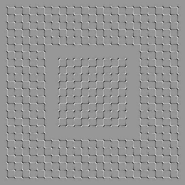 Часть картинки в центре двигается или нет?