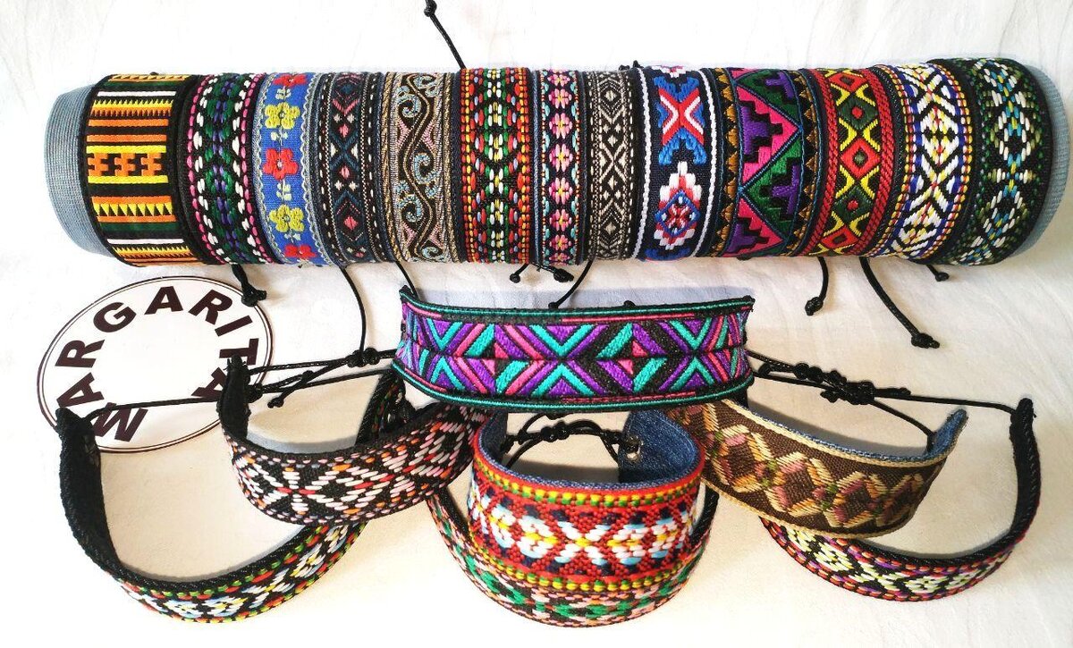 Джинсовые браслеты. Работа Елены Пиляевой