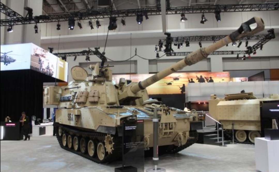 САУ M109A7 на выставке в 2014 году.