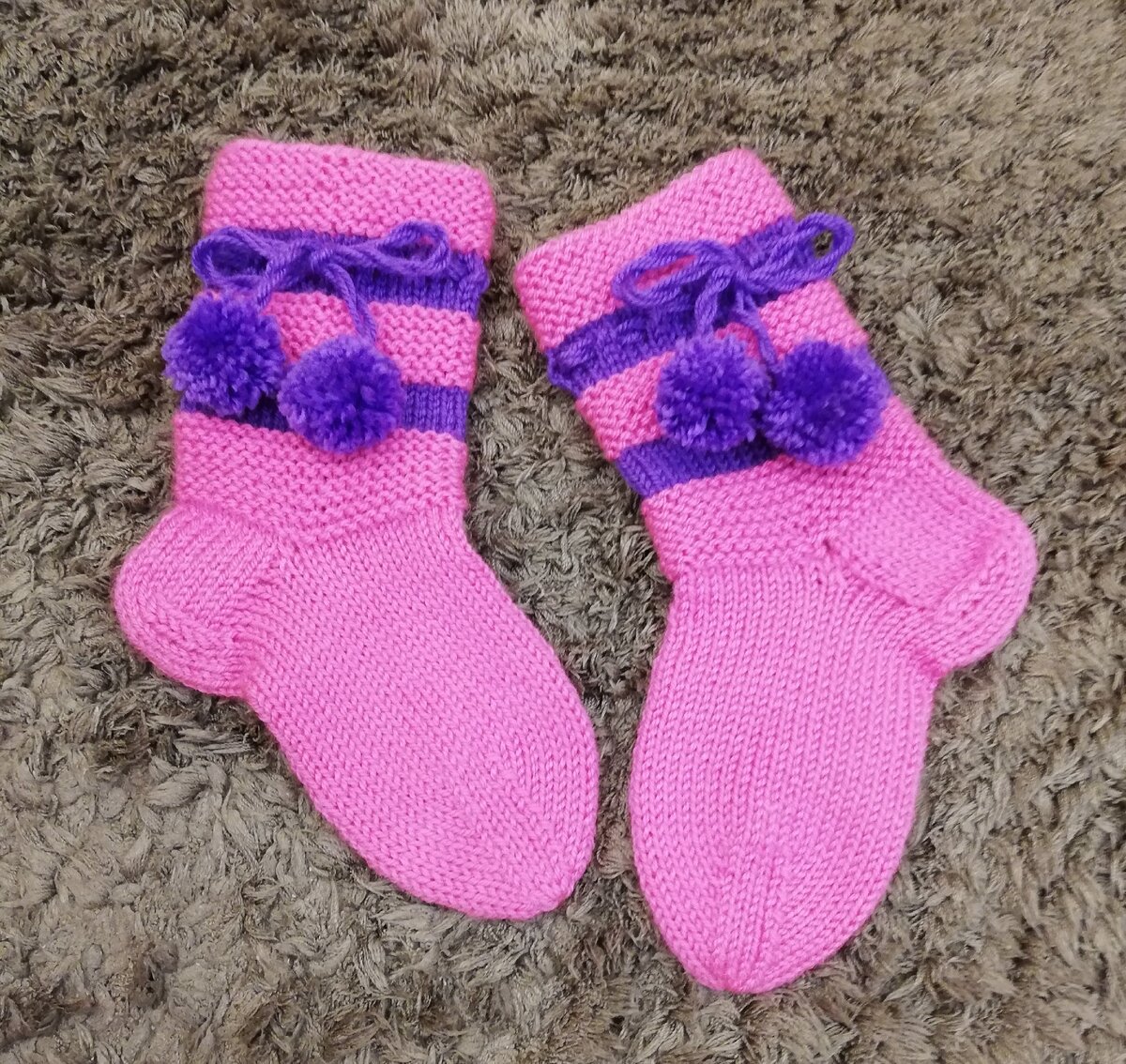 Вязание спицами носки для детей