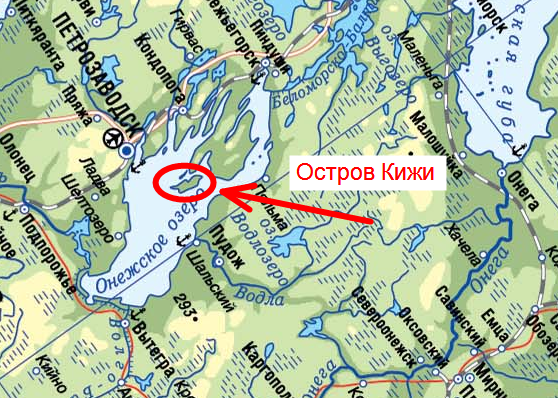 Ладожское Озеро на карте России и Ленинградской области